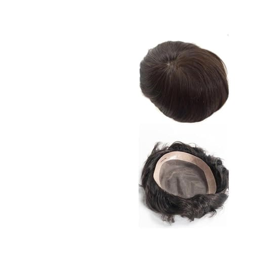 Postiches pour hommes #4 en cheveux humains 7x9 mono fin et NPU