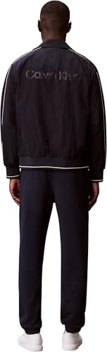 Calvin Klein Herren Jogginghose Terry Monogram mit Gesäßtasche, Blau (Dark Sapphire), XL – Ansicht 4
