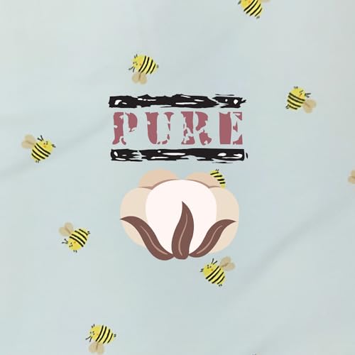 Image of Pure Cotton Baby Sleeping Sack Bag, Baby Sleeping Pod, Inverted Zipper, Snap Buttons, Inner Padding Filling