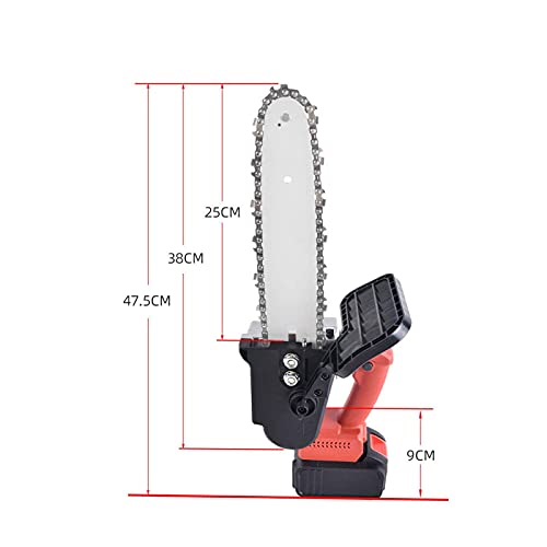 ROSG 10-Zoll-Mini-Kettensägen, Akku-Kettensäge, Akku-Elektro-Protable-Kettensäge mit Aufbewahrungsbox, Akku-Gartensäge… – Bild 3