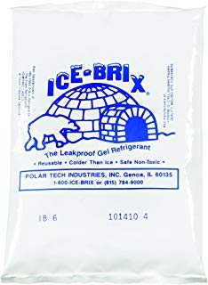 Boxes Fast BFIB6BPD Ice-Brix Cold Gel Pack, 5 1/2" x 4" x 3/4", 6 oz. Reusable, Food Safe, White (Pack of 48)