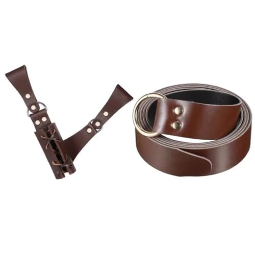 Épée médiévale ceinture et gaine en cuir PU pour costume de cosplay et fête d'Halloween