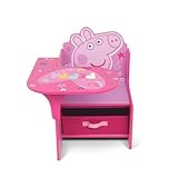 bureau d'activité peppa pig 🪑 CHAISE ET BUREAU INTÉGRÉS : Meuble tout-en-un compact, combinant une assise confortable et un bureau fixe. Idéal pour dessiner, lire, écrire ou s’amuser. Convient aux petits espaces et favorise l’autonomie des enfants.
