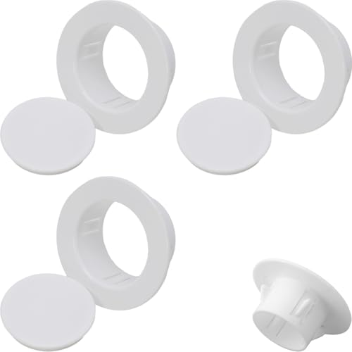 3 Piezas Tapas Plásticas para Agujeros Redondos 40-100 mm, Cubiertas Decorativas Protectoras de Pared y Techo, Enchufe de Presión para Muebles, Máquinas, Armarios y Aire Acondicionado (100mm)