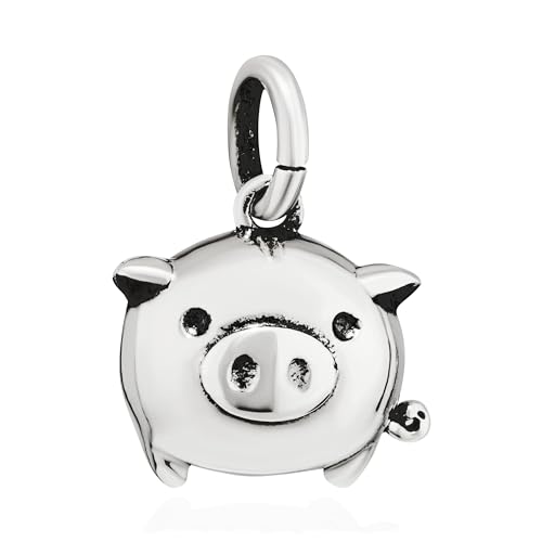 Pendentif cochon Peppa argent 925 NKlaus 15269 collier breloque argent sterling enfant