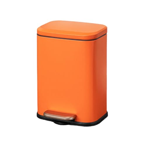 lmoikesz Cleverly Designed Bin For Efficient Waste Management In Kitchen Stainless Steel Bathroom Trash Can Trash Can Kitchen, orange
