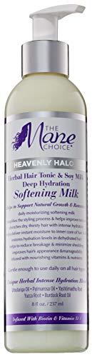 The Mane Choice Heavenly Halo Herbal Hair Tonic & Soy Milk Deep Hydration Softening Milk, 8 Ounce