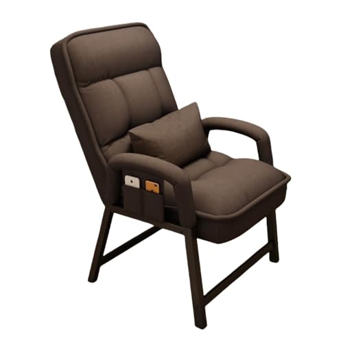 Vifxucy枕付き椅子、リクライニングチェア、背もたれ付き椅子、コンピューターチェア、無垢材アームチェア、学習用椅子、背もたれ付きリクライニングチェア、寮用椅子、オフィスチェア、枕付きリクライニングチェア、アームレスト付き、ポケット付き、多機能チェア (