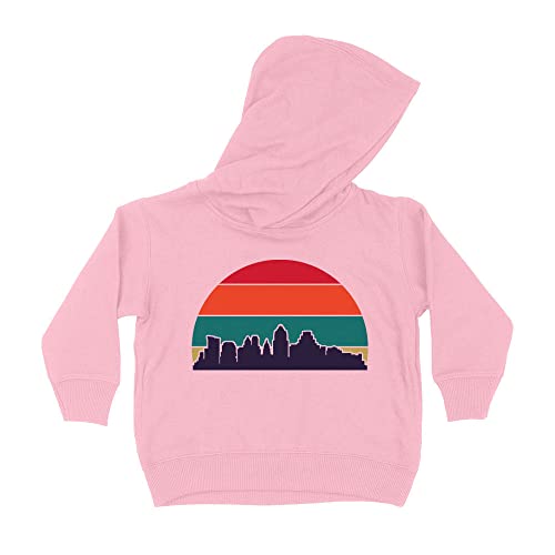 Sunset Austin Texas Skyline Kids Hoodie Sweatshirt Toddler 5T Light Pink