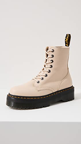 Dr. Martens Women's Jadon Iii Boots, Parchment Beige Pisa, Tan, Off White, 7 Medium Us #TOP1