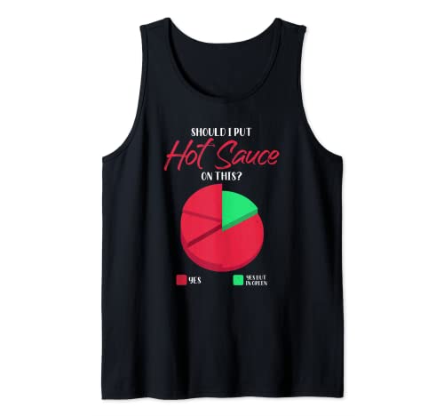 Should I Put Hot Sauce On This Pie Graph Funny Art Tank Top