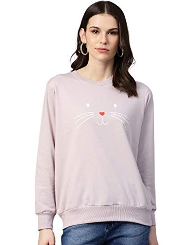 Image of pluss Women Blue Printed Hood(LSWFS8489-CRANBERRYICE)