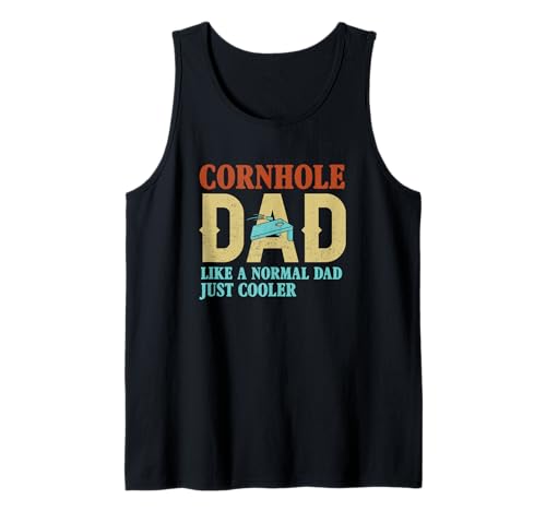 Hombre Divertido padre de Cornhole como un padre normal pero un padre más guay Camiseta sin Mangas