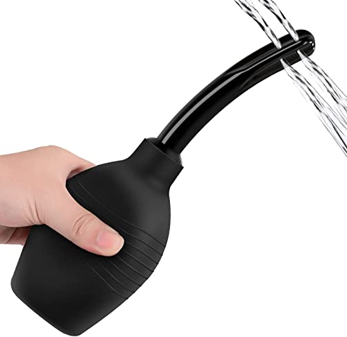 Udream 10oz Silicone Enema Bulb Kit for Men Women Comfortable Coffee Enema Kit for Constipation Anal Douche Nozzle 4.8 Tips (Comfortable Tip)
