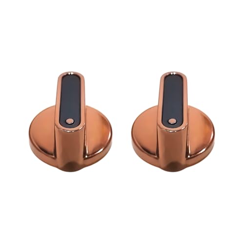 Image of Gas Stove Premium Golden Knobs Set | Plastic Gas Stove Knob Set | Manual Ignition Buttons, Compatible with All Gas Chulhas | Golden, Set of 2