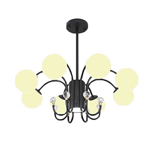 Plafonnier industriel semi-encastré 6 lumières pour illuminer votre salon chaleureux