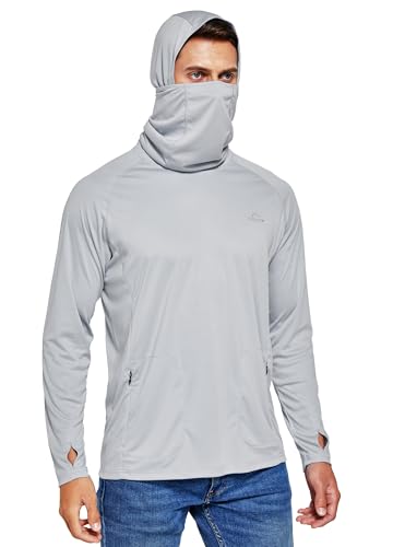 Sudadera con capucha hombre pequeña gris transpirable de manga larga 2