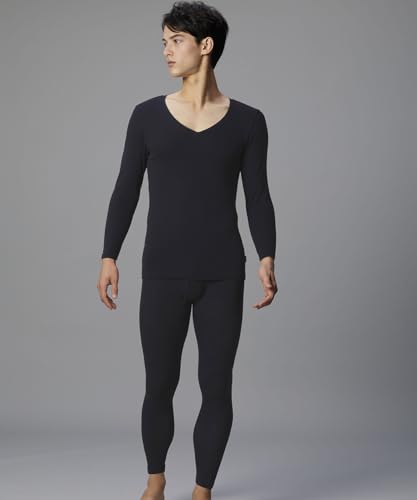 ブロス バイ ワコールメン あったかインナー シャツ 8分袖 長袖 Vネック 綿混 裏起毛 冬 GL5021 の商品画像 1