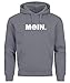 Produktbild Neverless® Hoodie Herren Moin Dialekt Norden Hamburg Anker Print Kapuzen-Pullover Männer Fashion Streetstyle Convoy Grey M