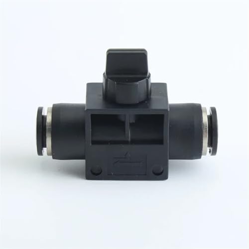 Conectores neumáticos negros de 8mm HVFF para tubería flexible de aire comprimido