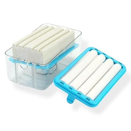 Portable Soap Roller Dispenser & Drain Soap Dish | Self-Draining Soap Holder with Roller Design | Multifunctional Bar Soap Tray for Bathroom Kitchen & Laundry-image-34