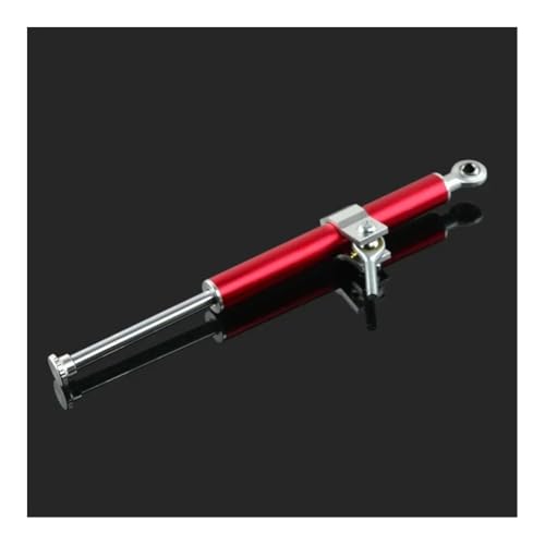 Stabilisateur de direction moto universel rouge en aluminium usiné