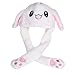 Floatdream Oreilles de Lapin Bandeau, Intéressant Lapin Chapeau, Peluche Capuchon avec Airbag, pour les Jeux de Rôle, les Cadeaux D'anniversaire (Blanc)
