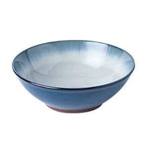 Prachtige kom Hat Bowl Huishoudelijke Japanse Creative Ceramic Ramen Bowl 8 Inch Ceramic Servies (Verloopblauw…