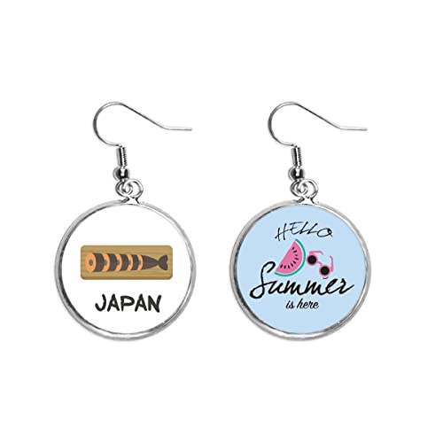 Pendientes de sandía Kuai cruisine japonesa ligeros para lóbulo sensible