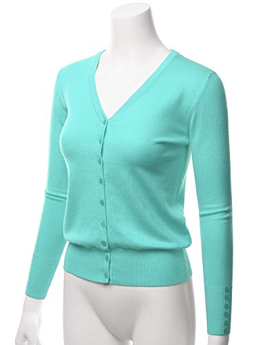 Image of LALABEE Women's V-Neck Long Sleeve Button Down Sweater Cardigan Soft Knit(S-XXL)