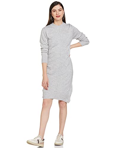Image of Amazon Brand - Symbol Women's Acrylic One Piece Knee-Length Sweater Dress (Available in Plus Sizes)