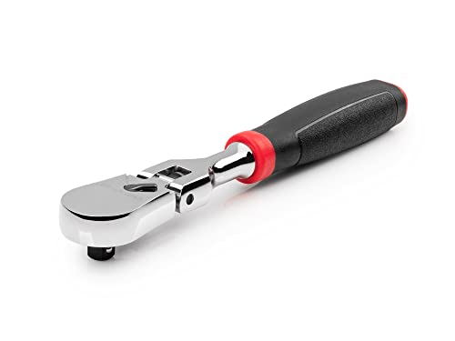 TEKTON 1/4 Inch Drive x 6 Inch Flex Head Comfort Grip Ratchet | SRH22006