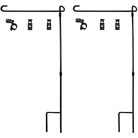 HOOSUN Garden Flag Stand, 2 Pack Cover