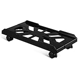 Auf rädern: der mobile cpu-ständer ist mit rädern für einfaches bewegen ausgestattet und verfügt eine verriegelungsfunktion, um ihn bei bedarf stabil zu halten. mobiler laptopständer, tragbarer computerständer