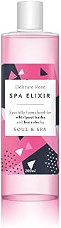 Delicate Rose Spa Elixir for For Hot Tubs & Whirlpool Baths Fragrance Scented Low Foam Bath Foam Aromatherapy Vegan Spa Scents Soak Aromatherapy Relaxing