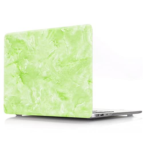 Coque MacBook Pro 13M1 rigide marbre vert avec protègeclavier