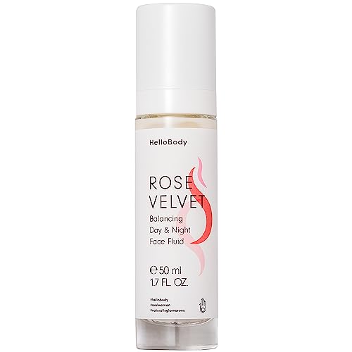 HelloBody ROSE VELVET - Liquido bilanciante per il viso (50 ml) - cura vegana per pelli miste o grasse, con estratto di rosa e complesso probiotico - 99,9% ingredienti naturali