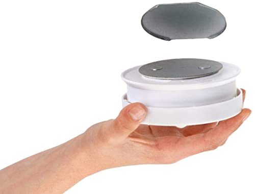 UNITEC Support magnétique pour détecteur de fumée - Résistant aux Chocs - Diamètre : 65 mm - Extrêmement Puissant - Autocollant
