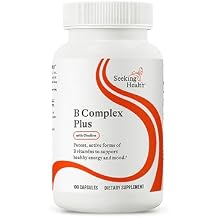 Seeking Health B Complex Plus - Vitamin B Complex Supplement with Choline & Riboflavin - Supports Brain Health, Digestion, Energy - 100 Capsules