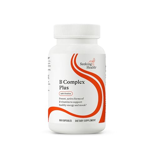 Seeking Health B Complex Plus - Vitamin B Complex Supplement with Choline & Riboflavin - Supports Brain Health, Digestion, & Energy - 100 Capsules Seeking Health B Complex Plus - Vitamin B Complex Supplement with Choline & Riboflavin - Supports Brain Health, Digestion, & Energy - 100 Capsules