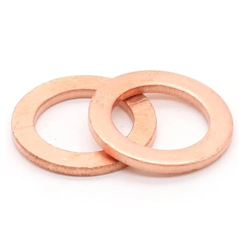 Lkq-������ M3 M5 M6~M48 Copper Gasket Sealing Flat Gasket Thickness 1mm~3mm, �������肵�Ă��đϋv��������(12x24x1mm (10pcs))