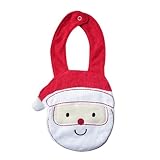 Kerst kinderslab, schattige vakantie peuterslab, waterdichte slab Kerstbaby, gemakkelijk te dragen, waterdicht, rood 28x19x0,5cm voor baby