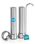 Frizzlife DS99 Countertop Water Filter System, NSF 42&372 Certified 8-Stage Stainless Steel Water Filter for Sink Faucet, 0.5 Micron Filter Reduces 99.99% Lead, Chlorine, Heavy Metals, Bad Taste&Odor