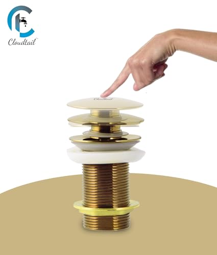 Image of Pop Up Floor Coupling|Drainer Trap|3 Inch|Full Thread|Waste Coupling|Anti Cockroach Foul|Ideal For: Floor|Kitchen|Sink|Bathroom|Wash Basin|Material: Brass|Color: Golden|Set Of 1
