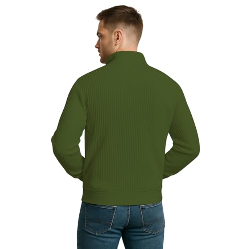 Noni Mens Quarter Zip Pullover Sweaters Casual Slim Fit Knit Texture Sweater Casual Style for Winter Spring Warmth2