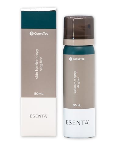 ConvaTec ESENTA Barrera cutánea para la protección alrededor de ostomías y heridas, a base de silicona, sin picaduras y sin alcohol, botella de spray de 50 ml (paquete de 1)