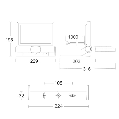 Steinel LED-Außenstrahler XLED ONE S anthrazit, 180°-Bewegungsmelder, 18,6 W, 2050 lm, 3000K, für Zufahrt, Hof und Garten, 065249, Aluminium