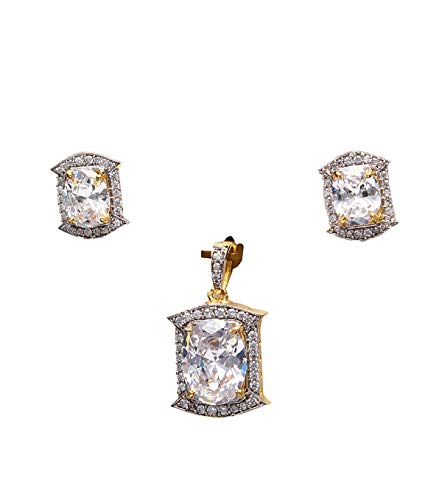 Anillo de cobre chapado en oro ovalado con zirconio cúbico blanco brillante para mujer