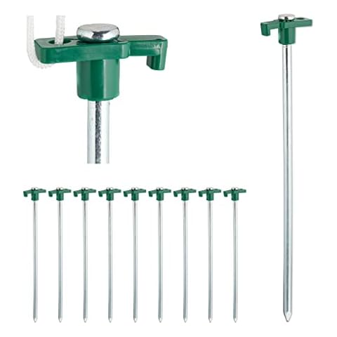 Relaxdays Heavy Duty Tent Pegs Set of 10 Cover
