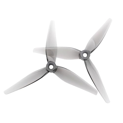 8pcs HQProp 5135V2 (R35V2) 5 Inch 3-Blade Propeller Set (4X CW / 4X CCW) (Gray)